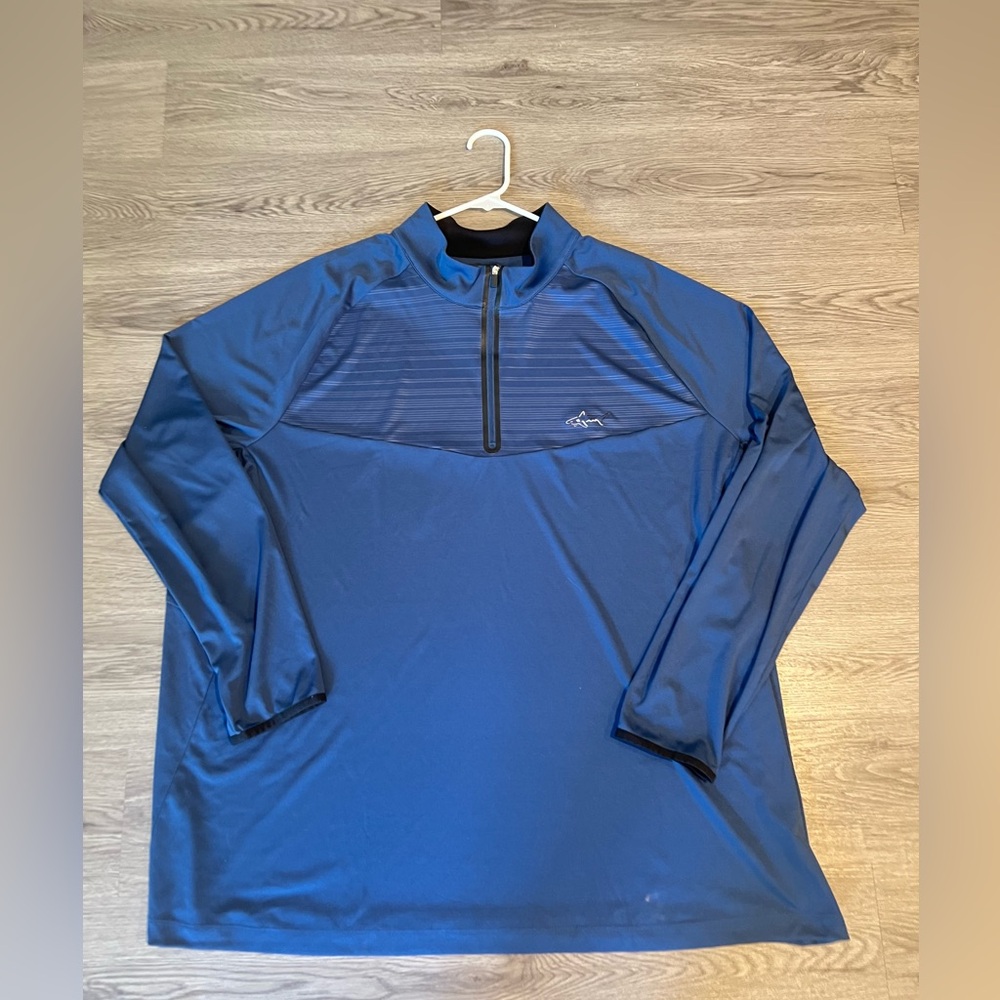 Greg Norman Collection Men's Blue Quarter-Zip Performance Pullover